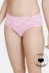 Zivame Mosaic Valley High Rise Full Coverage Hipster Panty - Pink Print — thumbnail 1